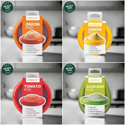 Odeiun™ Silicone Stretch Pods – Eco-Friendly Food Savers