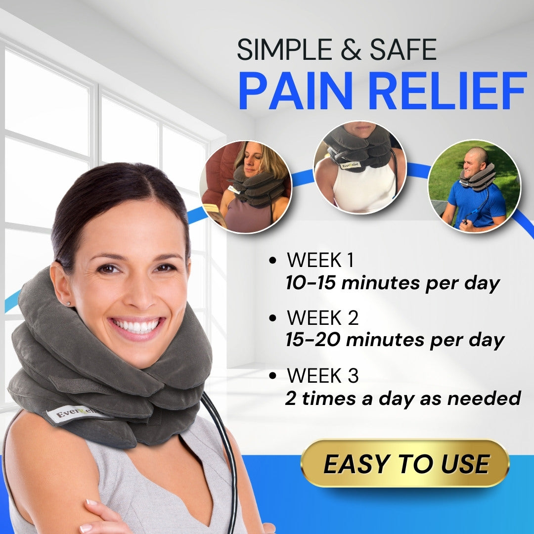 Negusy™ Inflatable Traction Collar – Neck Pain Relief, Posture Correction & Spinal Decompression