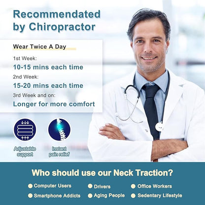 Negusy™ Inflatable Traction Collar – Neck Pain Relief, Posture Correction & Spinal Decompression