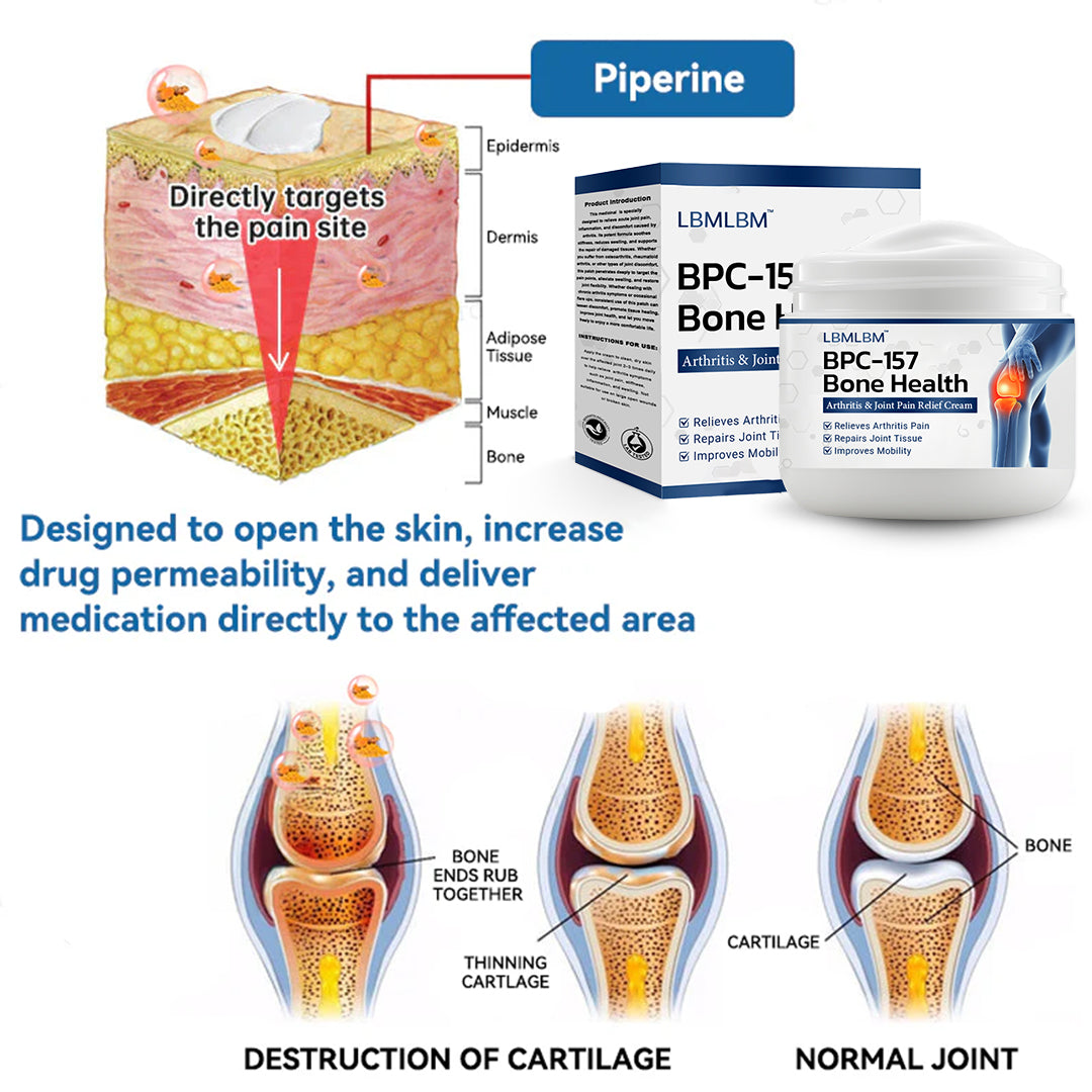 LBMLBM™ BPC-157 Joint Healing Cream 👨‍⚕️ FDA Certified (Targets arthritis, nerve pain, rheumatism & sports-related stiffness for better mobility)