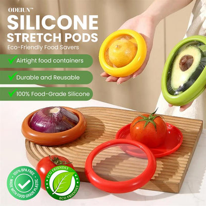 Odeiun™ Silicone Stretch Pods – Eco-Friendly Food Savers