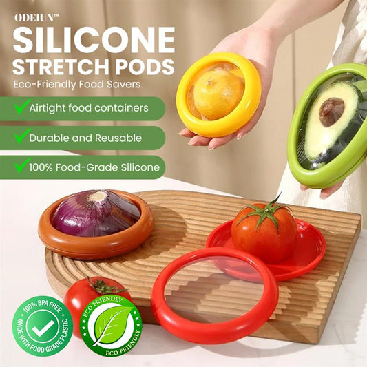 Odeiun™ Silicone Stretch Pods – Eco-Friendly Food Savers