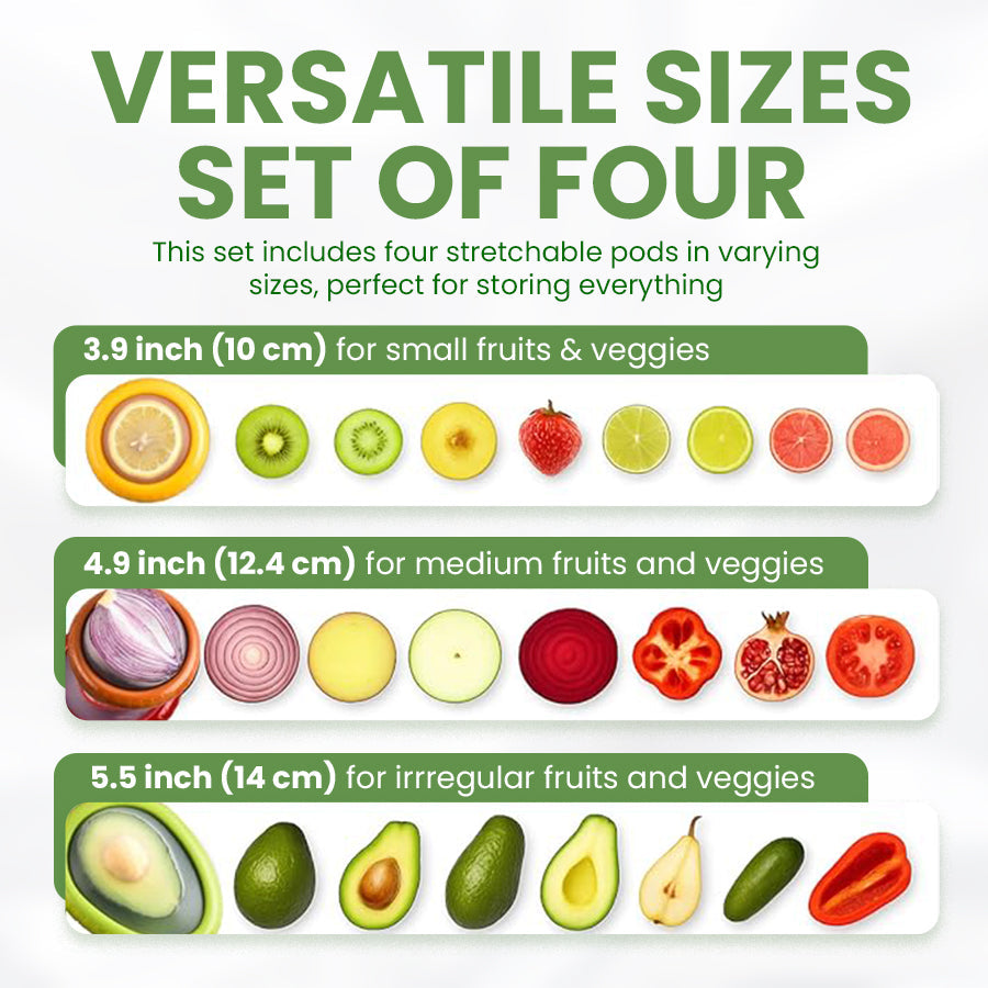 Odeiun™ Silicone Stretch Pods – Eco-Friendly Food Savers