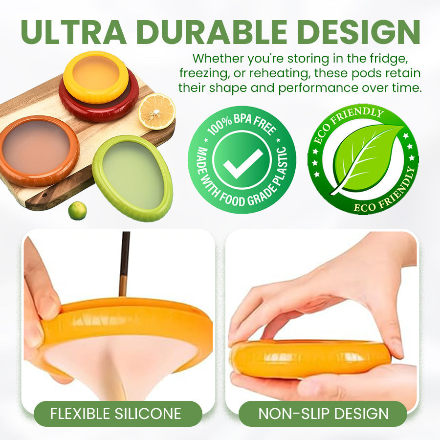 Odeiun™ Silicone Stretch Pods – Eco-Friendly Food Savers