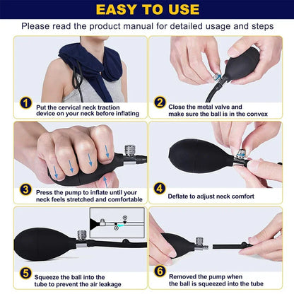 Negusy™ Inflatable Traction Collar – Neck Pain Relief, Posture Correction & Spinal Decompression
