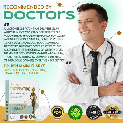 LBMLBM™ NIDDK-Tirzepatide Slimming NANO MICRONEEDLE PATCH 👨‍⚕️（Zero Pain, 24/7 Release | Lose 20lbs FAST | 90% Sugar Drop | ）