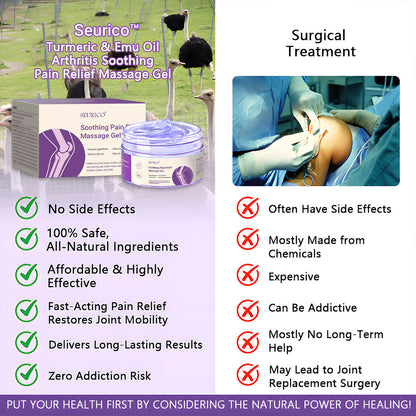 ✅[Official Store] Seurico™ Turmeric & Emu Oil Arthritis Soothing Pain Relief Massage Gel - American Orthopaedics (AAOS) Approved